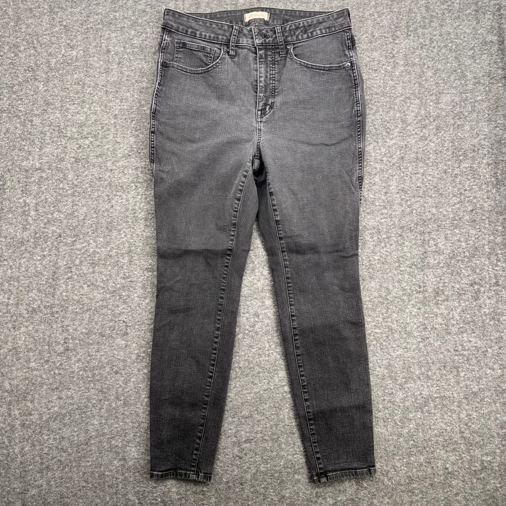 Madewell 10 High-Rise Skinny Jeans Womens 14W Faded Black Denim Pants